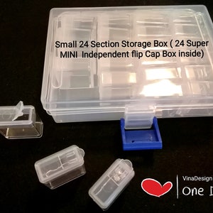 Small 24 Section Storage Box Parts Case Plastic Box Accessory Box 24 Part Storage Box Pills Storage Box Accessory Organizer