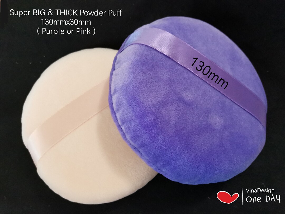 1pcs Super BIG&THICK Purple Powder Puff 130mmx30mm Large Powder Puff