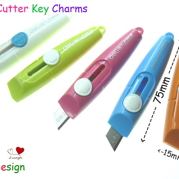 Mini Cutter Key Chain Phone Charm Cute Cutter Small Cutter Handbag Charm Portable Cutter KeyChain Cutter Colorful Phone Charm Hanging Cutter
