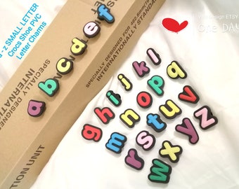 Discontinued Items SMALL LETTER a - z Plastic Crocs Shoes Letter Charms  Colorful Shoe Letter Charn Small Alphabets Charm Shoe Charms Crocs