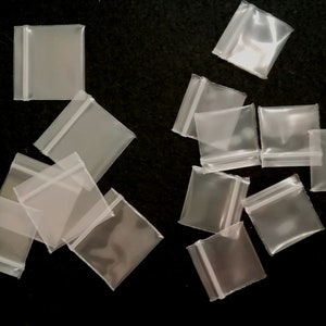 Mini 3cmx3cm/2.5cmx2.5cm Zip Bag 100pc Resealable Bag Small Thick Zip Bag Clear Tiny Plastic Bag Zip Bag Reusable Plastic Bag Reclosable Bag