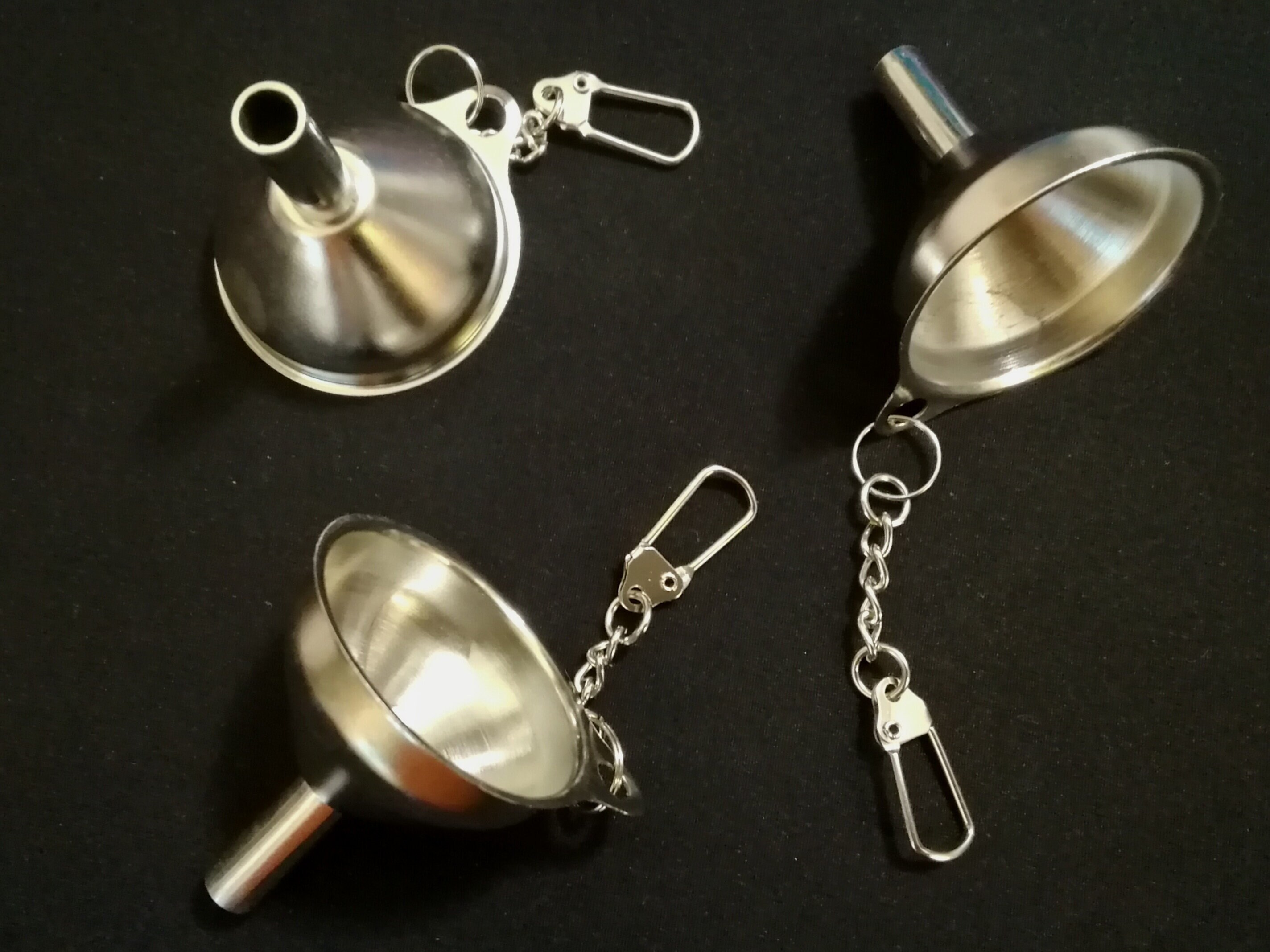 Small Stainless Steel Funnel Keychain Metal Funnel Silver Etsy