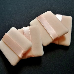 2 pcs Rectangle Double Sided Powder Puff Small Pink Powder Puff Dry Powder Puff Rectangle Powder Puff Thick Powder Puff Cosmetic Puff Makeup