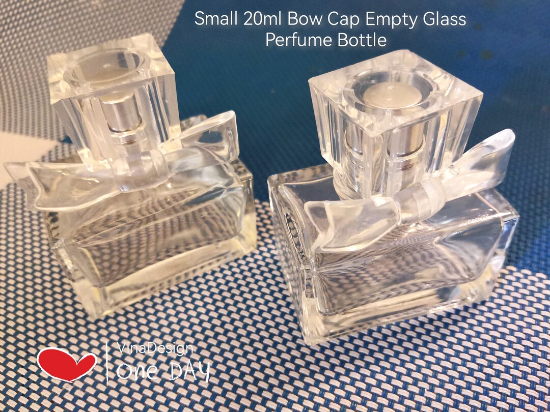20ml / 0.67oz Empty Thick Glass Ribbon Perfume Bottle Small Rectangular