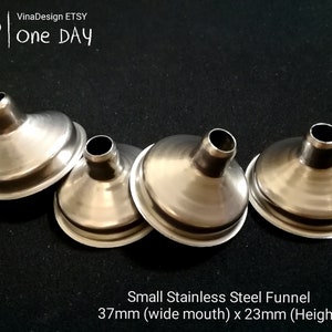 2pcs Mini Stainless Steel Liquor Funnel Portable Metal Funnel Pouring Funnel Metal Funnel Silver Funnel Perfume Funnel Reusable Funnel Tool