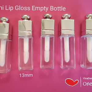 4ml Mini Silver Square Lip Gloss Empty Tube Moisturizer Bottle Small Square Empty Lip Gloss Container Sample Lip Gloss Bottle Serum Bottle