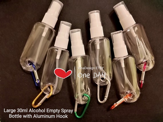 Large 30ml Empty SPRAY Bottle With Color Aluminum Hook Large Spray