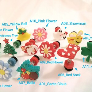 3D Christmas Theme Spring Shoe Charm Christmas Tree Shoe Charm Santa Claus Shoe Charm Deer Shoe Charm Croc Shoe Buckle PVC Flower Shoe Charm