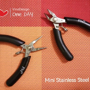 1 pcs DIY Mini Stainless Steel Pliers Jewelry Pliers Beading Pliers Portable Pliers Jewelry Making Tool Needle Pliers Handmade Accessories