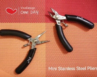 1 pcs DIY Mini Stainless Steel Pliers Jewelry Pliers Beading Pliers Portable Pliers Jewelry Making Tool Needle Pliers Handmade Accessories
