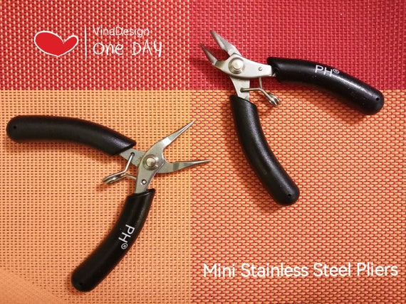 1 Pcs DIY Mini Stainless Steel Pliers Jewelry Pliers Beading Pliers  Portable Pliers Jewelry Making Tool Needle Pliers Handmade Accessories 