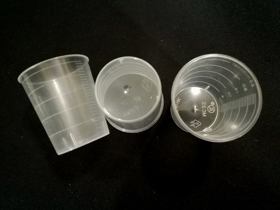 6pcs Mini 25ml /0.85oz Clear Plastic Measuring Cup Craft Tool Packing  Measurment Small Cup Liquid Measurement Plastic Cup Mini Cup Small Cup 