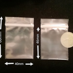 4cm x 6cm Small Thick Zip Bag 100pcs Storage Plastic Bag Reusable Plastic Bag Storage Bag Small Zip Bag Parts Storage Bag Powder Storage Bag