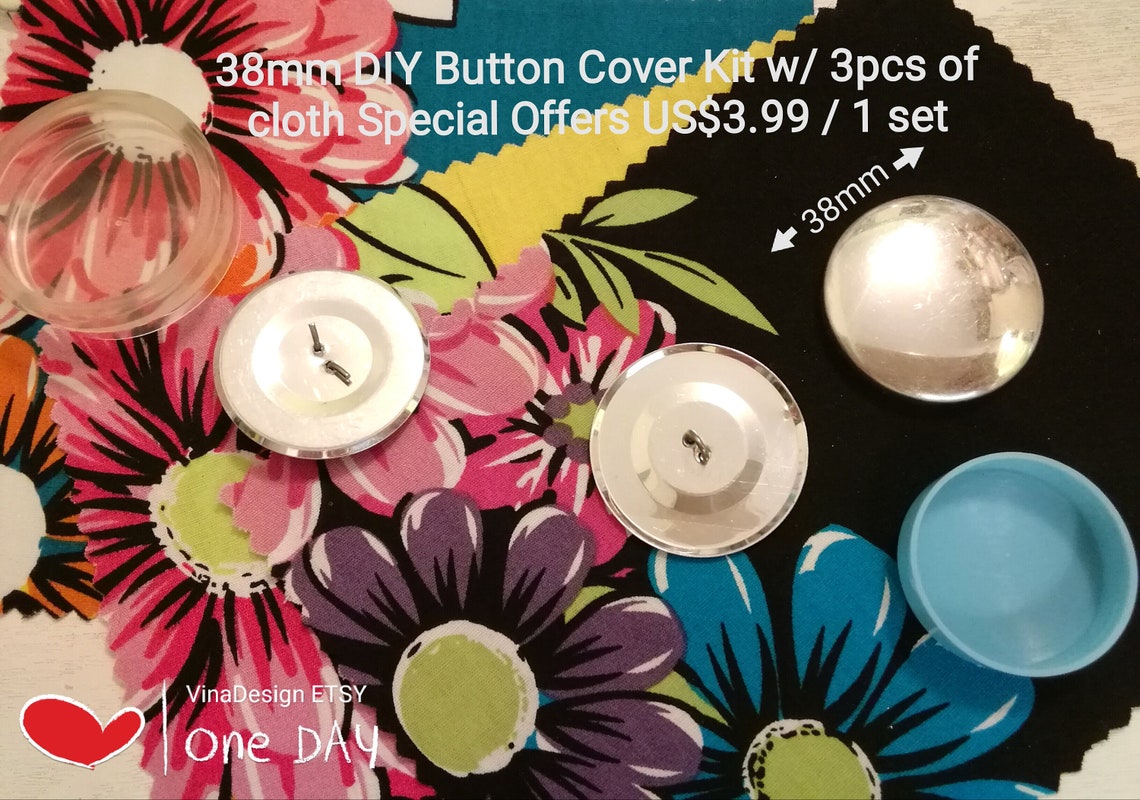 DIY Big Button Cover Kit 38mm Cover Button Tool 38mm Large Etsy