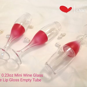 Less 10%Buy 10 Wine Glass Shape Lip Gloss 7gm Empty Tube Lip Moisturize Container Small Lip GlazeTube Lip Gloss Sample Bottle Lip Gel Bottle
