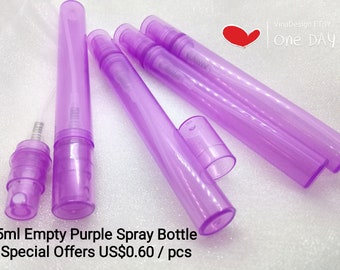 5ml Purple Plastic Spray Bottle Long and Narrow Shape Fragrance Empty Spray Bottle Atomizer Spray Bottle 0.17oz Purple Perfume Spray Bottle