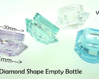 3g Diamond Shape Container Color Square Empty Bottle Small Cosmetic Case Glitter Container Travel Small Bottle Cosmetic Case Travel bottle