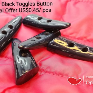 45mm Dark Blue w/ Gray Strip Toggle Button Toggle Button Large Toggle Button 45mm Deep Blue Button Acrylic Dark Blue Toggle Carve Toggles