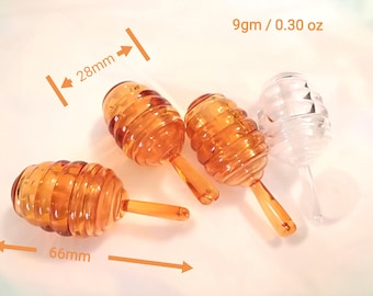 9ml / 0.3oz DIY Honeycomb Shape Lip Gloss Empty Tube Lip Glaze Bottle Clear Lip Gel Bottle Cutie Shape Lip Glaze Tube Travel Cosmetic Bottle