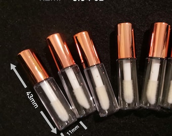 1.2ml Mini Rose Gold Lip Gloss Empty Tube Lip Moisturize Container Small Empty Lip Gloss Container Sample Lip Gloss Bottle Lip Serum Tube