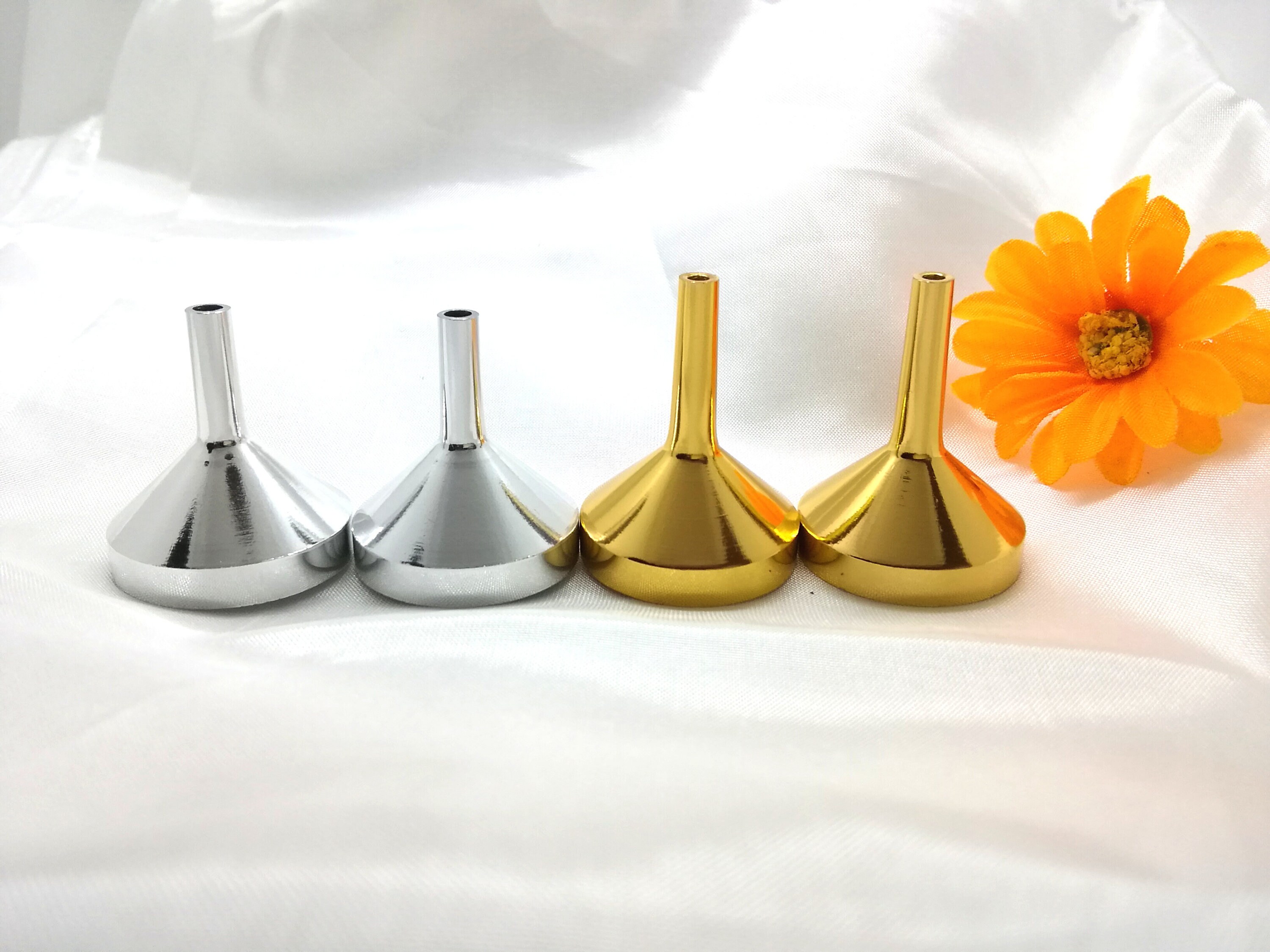 2 pcs Small Metal Funnel Small Gold Metal Funnel Small Silver Etsy