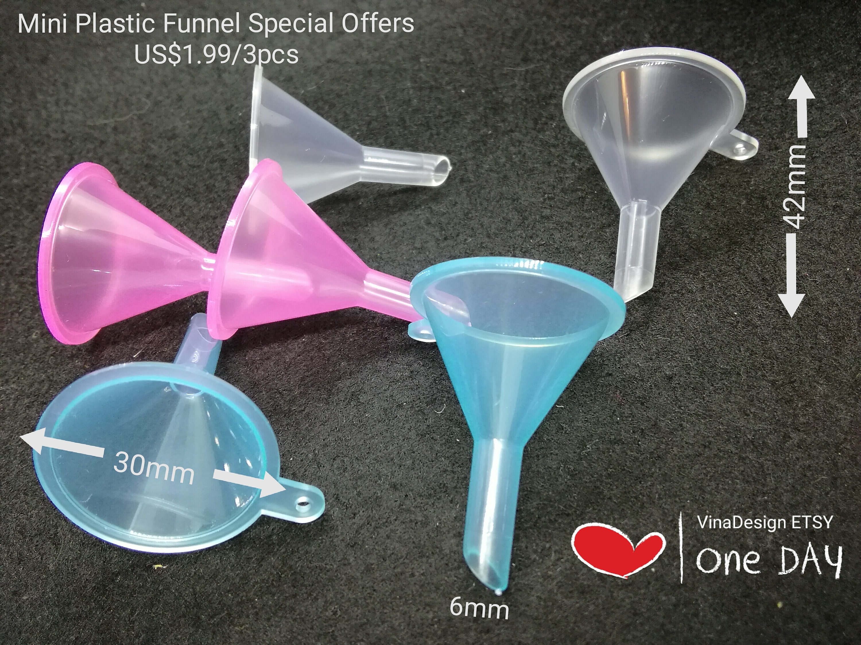 3pcs Mini Plastic Funnel Plastic Petal Edge Funnel Pink Funnel Small Perfume Divider Plastic Funnel Small Liquor Funnel Spray Bottle Funnel