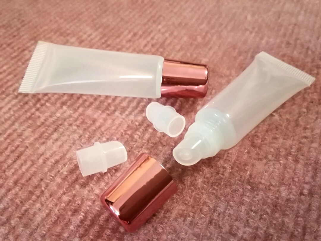 10ml Rose Gold Soft Lip Gloss Tube Rose Gold Squeeze Tube Soft Lip