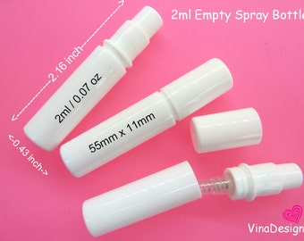 2ml Mini Plastic Spray Bottle Plastic Perfume Bottle Perfume Empty Bottle Plastic Perfume Bottle White Spray Bottle Perfume Atomizer Bottle