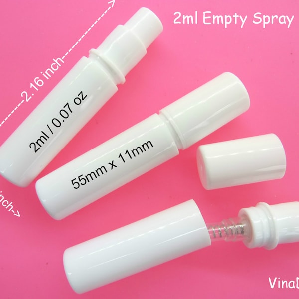 2ml Mini Plastic Spray Bottle Plastic Perfume Bottle Perfume Empty Bottle Plastic Perfume Bottle White Spray Bottle Perfume Atomizer Bottle