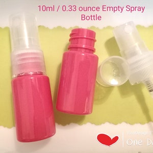 10ml /0.33oz  Pink Empty Pink Bottle Spray Empty Bottle Small Travel Empty Bottle Plastic Spray Bottle Cosmetic Container Pink Liquid Bottle