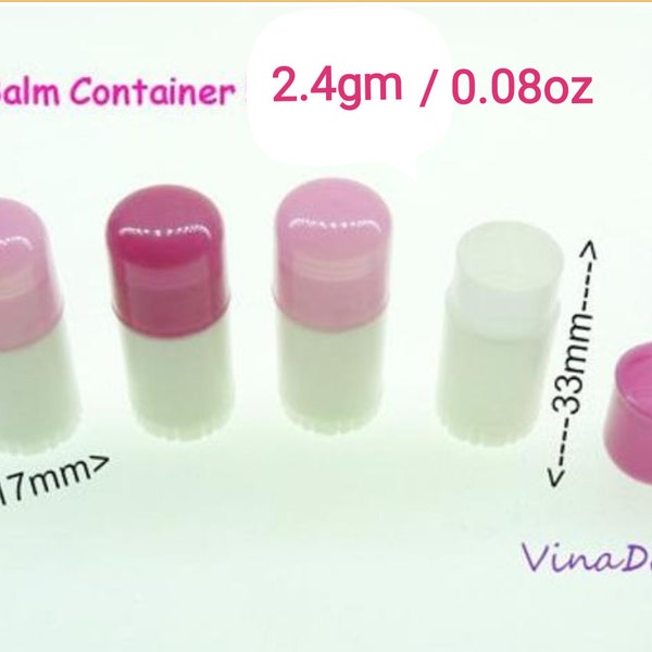 2.4gm Mini Lip Balm Container Mini LipStick Tube Small Plastic Lip Balm Empty Tube Small Lipstick Tube Empty Tube Twist Up Lipstick Tube