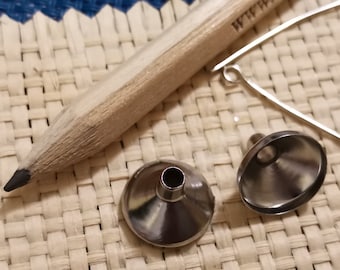 1 pcs Super Tiny Stainless Steel Funnel w/ Metal Stirring Stick Portable Metal Silver Funnel Cremation Pendant Funnel Mini Reusable Funnel