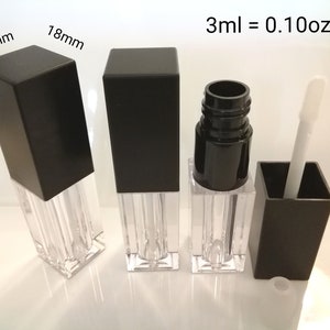 3ml Acrylic Empty Square Lip Gloss Tube Square Lip Glaze Tube Square Lip Gloss Tube Lip Tube Cosmetic Tube Lip Gel Tube Clear Lip Glaze Tube
