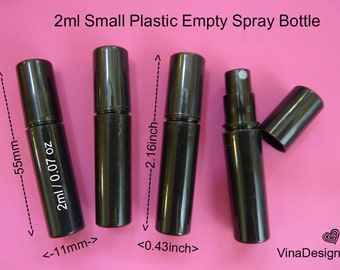 2ml Mini Plastic Spray Bottle Black Spray Bottle Perfume Plastic Perfume Bottle Perfume Empty Bottle Plastic Perfume Bottle Atomizer Bottle