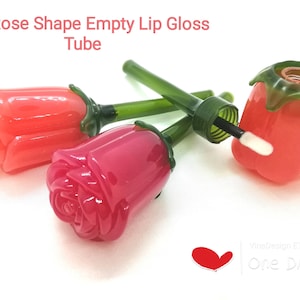 3ml Rose Shape Empty Elegance Lip Gloss Tube Flower Lip Gloss Tube Pink Rose Lip Gloss Tube Red Rose Lip Gloss Tube Cutie Lip Gloss Bottle