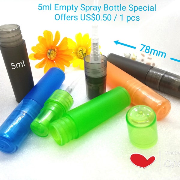 50% OFF Buy 70 pcs 5ml Small BLACK Spray Bottle Plastic Perfume Bottle Orange Spray Perfume Bottle Travel Bottle Black Perfume Spray Bottle