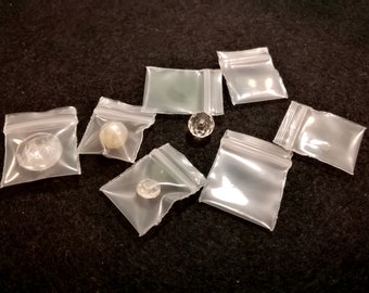 Super Mini 100 pcs 1.5cmx2.5cm/1.8cmx2.5cm/2cmx2.5cm/1.8cmx2cm Zip Bag Thick Resealable Bag Tiny Zip Bag Clear Plastic Zip Bag Reusable Bag