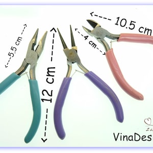 FREE SHIPPING DIY Beaded Jewelry Tools Small Needle Nose Pliers Small Pliers Round Nose Pliers Needle Nose Pliers Diagonal Cutter Pliers Set