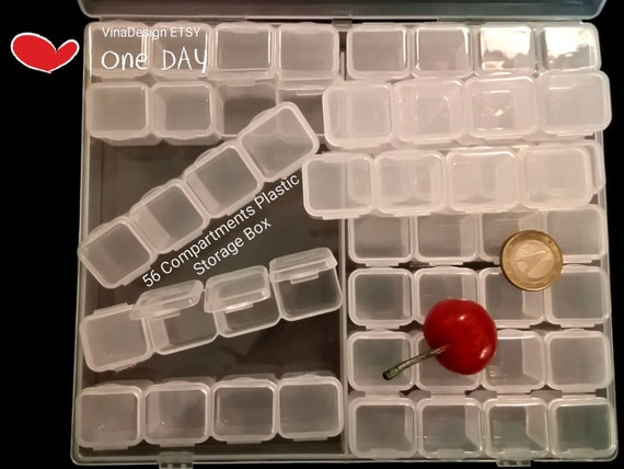 FREE SHIPPING 28 Compartment Storage Box Nail Charm Storage Box Mini Part  Case Accessories Box Nail Decal Storage Small Nail Charm Organizer 