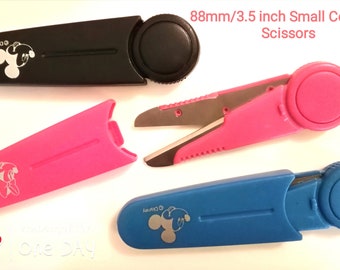 88mm/3.5'' Small Compact Scissors Cute Scissor Portable Scissor Foldable Scissor Small Stainless Steel Scissors Pink Scissor Cartoon Scissor