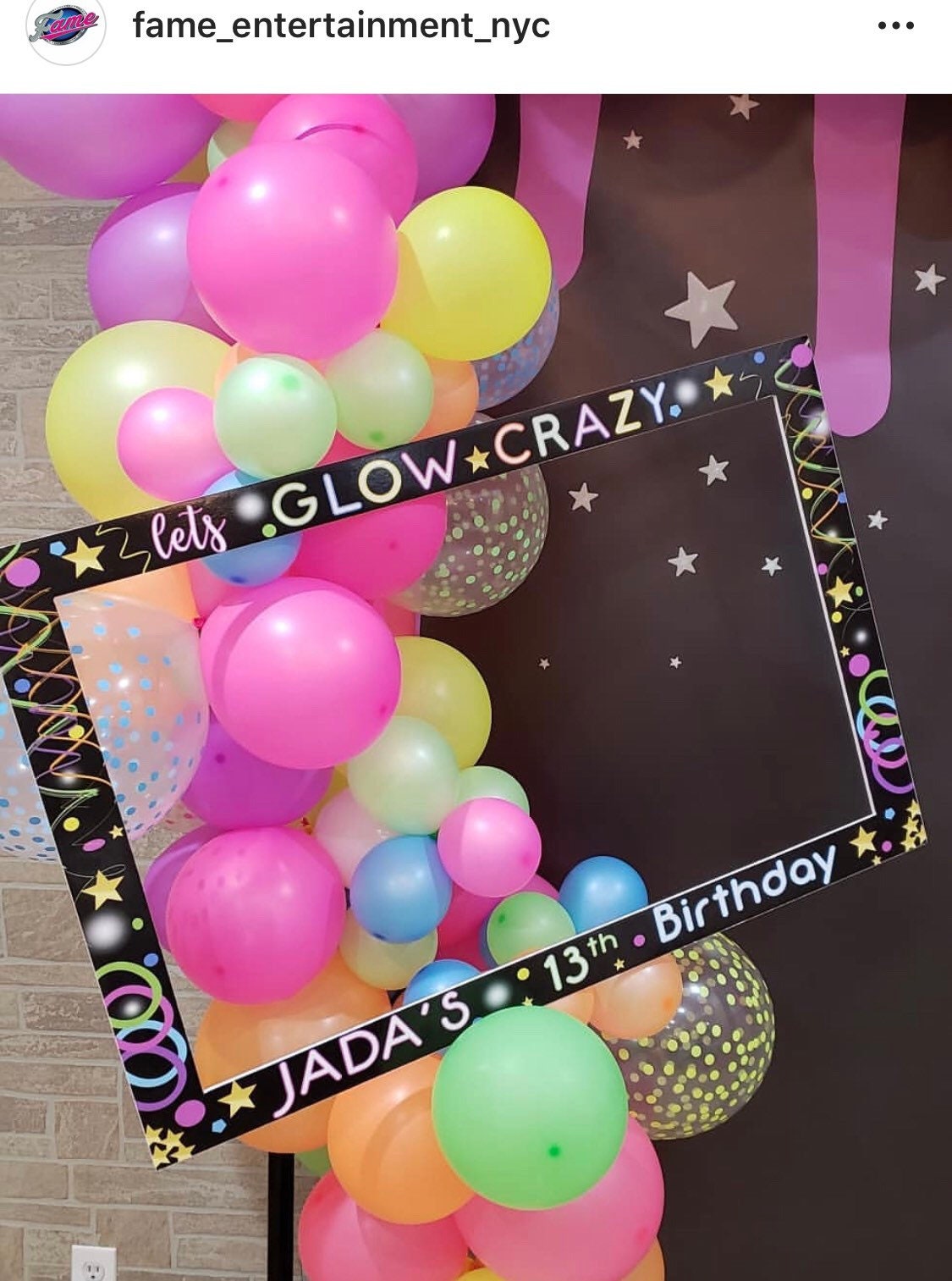 Lets Glow Crazy photo prop frame DIGITAL FILENo physical Frame