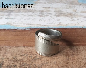 Cutlery jewelry - Ring made from a spoon Cutlery jewelry silverplated rings Cutlery rings 17,5mm Boho Hippy