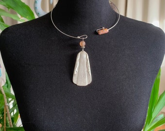 Couverts Collier avec Cuillère et Perle Coquillage Collier Couverts Bijoux Argent Boho Mariage Couverts Chaîne