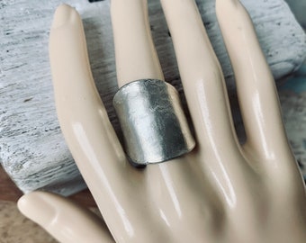 Besteckschmuck - Ring aus einem Mokkalöffel Jewellery  Besteck Schmuck versilbert Ringe Besteckringe 18,75 mm  Boho Hippy Cutlery Jewelry