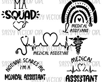 MA svg Bundle, Arzthelferin svg, Ma-Shirt-Design, Ma png, Sofort-Download, Shirt-Design, Sublimationsdatei, Schnittdatei Silhouette Cricut