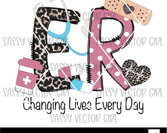 ER Nurse png, ER Tech png, Emergency Room Nurse Shirt Design, Instant Download, PNG, Er Tech Sublimation File