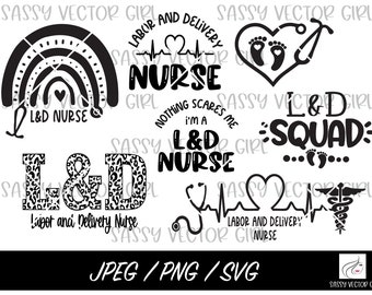 Mano de obra y parto Enfermera Svg Bundle, L&D Enfermera svg, Mano de obra y parto png, Mano de obra y parto Squad svg, Archivo de corte, Descarga instantánea