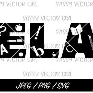 ELA svg, Engelse taal Arts png, Engelse svg, Sublimation Design, ELA png, Engelse png, Digitale download, ELA Cut File