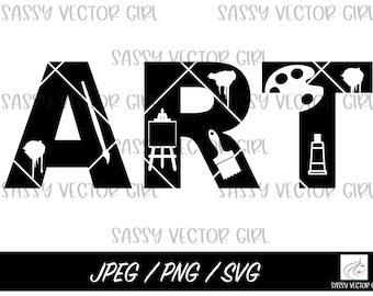Art SVG, Art png, Art teacher svg, Art Shirt png, Cut File for Cricut Silhouette, Instant Download, Artist svg, Art Sublimation File