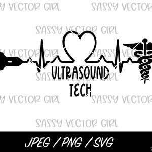 Ecografista Svg, Técnico de ultrasonido svg, Ultrasonido svg, Ultrasonido Tech png, Descarga instantánea, Cortar archivo para Cricut, RVT Rdms
